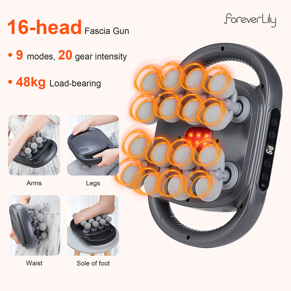 16-Head Fascia Gun High-Freque - Health Wellness Massage review and price